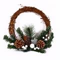 DECORAZIONE CORONA NAT.INNEVATA DIAM.CM.30
