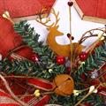 DECORAZ. NAT. LEGNO STELLA ROSSA CM.30H4