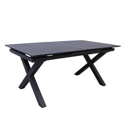 TAVOLO APOLLO ALLUNGABILE IN ALLUMINIO COLORE ANTRACITE CM 180-240X100H75