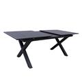 TAVOLO APOLLO ALLUNGABILE IN ALLUMINIO COLORE ANTRACITE CM 180-240X100H75