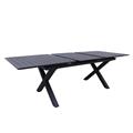 TAVOLO APOLLO ALLUNGABILE IN ALLUMINIO COLORE ANTRACITE CM 180-240X100H75