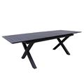 TAVOLO APOLLO ALLUNGABILE IN ALLUMINIO COLORE ANTRACITE CM 180-240X100H75