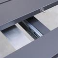 TAVOLO APOLLO ALLUNGABILE IN ALLUMINIO COLORE ANTRACITE CM 180-240X100H75