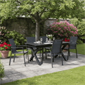 TAVOLO APOLLO ALLUNGABILE IN ALLUMINIO COLORE ANTRACITE CM 180-240X100H75