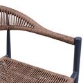 POLTRONA GRETA ALLUMINIO E PVC MARRONE E ANTRACITE CM 56X62H78