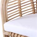 POLTRONA ARISTA IN RATTAN NATURALE CON CUSCINO CM 58X60H83