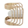 POLTRONA LEVATO IN RATTAN NATURALE  CON CUSCINO CM 60X62H65