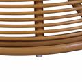 TAVOLO PRANZO ARISTA IN RATTAN NATURALE E LEGNO DI TEAK DIAMETRO CM120H75