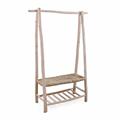 ATTACCAPANNI IN LEGNO DI ABETE CON RIPIANO INTRECCIATO IN ERBA PALUSTRE CM 80X40H170