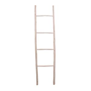 SCALA DECORATIVA PORTASCIUGAMANI IN LEGNO DI ABETE NATURALE A 4 PIOLI CM 40H160