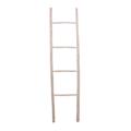 SCALA DECORATIVA PORTASCIUGAMANI IN LEGNO DI ABETE NATURALE A 4 PIOLI CM 40H160