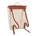 ZAINETTO PALMA CON PATTINA IN CUOIO E ZIP - SPALLACCI REGOLABILI - ALTEZZA ZAINO CM 38 