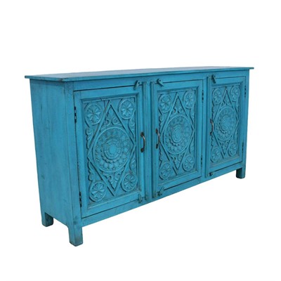 CREDENZA TEAK TURCHESE 3A 170X41H90 MADE IN INDIA