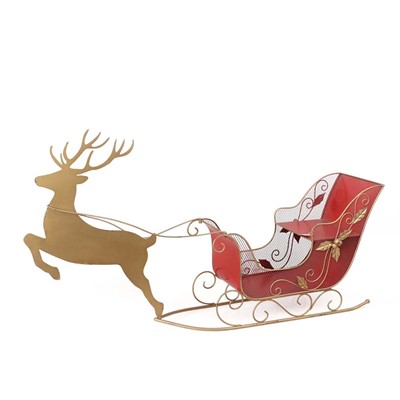 SLITTA METALLO NERA  E RENNA ORO 116X30H65 MADE IN CHINA