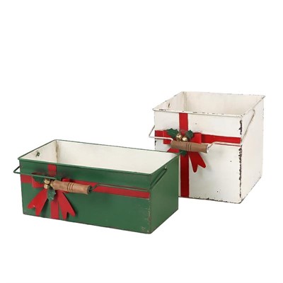 VASCHETTE METALLO PACCO REGALO 20X20X20+30X13X13 S2 MADE CINA