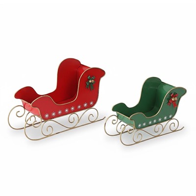 SLITTA METALLO ROSSA+VERDE 40X20H26+33X18H21 S2 MADE IN CHINA