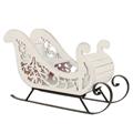 SLITTA ABETE E METALLO BIANCA 54X20H33+46X16H27 S2 MADE CHINA