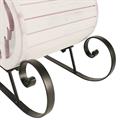 SLITTA ABETE E METALLO BIANCA 54X20H33+46X16H27 S2 MADE CHINA