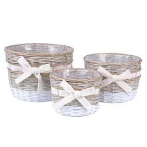 PORTAVASO VIMINI GRIGIO FIOCCO+PLAST.DIA 30H20 S3 MADE IN CHINA
