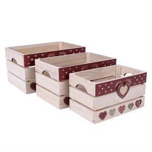CASSETTA ABETE CUORE ROSSO E BIANCO 33X23H18 S3 MADE IN CHINA