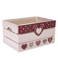 CASSETTA ABETE CUORE ROSSO E BIANCO 33X23H18 S3 MADE IN CHINA
