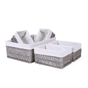 CESTO CARTA BEIGE FODER.40X30H16+25X17H13+21X13H11 S5 MADE CINA