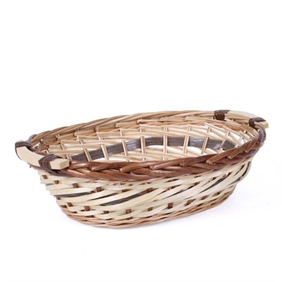 CESTO VIMINI/PIOPPO OVALE NAT/MARR.48/ 44X35X13 MADE IN CHINA