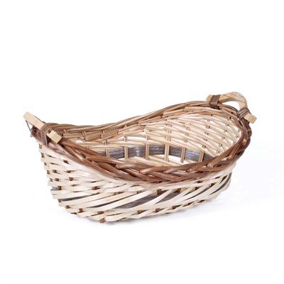 CESTO VIMINI/PIOPPO OVALE NAT/MARR.40/36X26X11/16 MADE IN CHINA
