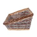 CESTO VIMINI ECORATTAN RETT. NAT/MARR.43X34X10/20 MADE IN CHINA