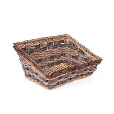 CESTO VIMINI ECORATTAN RETT. NAT/MARR.35X27X9/18 MADE IN CHINA