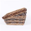 CESTO VIMINI ECORATTAN RETT. NAT/MARR.35X27X9/18 MADE IN CHINA