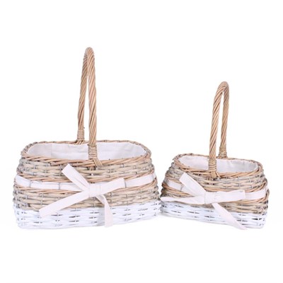 CESTO VIMINI RETT.FIOCCO FOD+MANICO 26X26H15/36 S2 MADE IN CHINA
