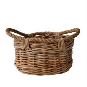 CESTO OVALE GIUNCO NATURALE MAN.CORDA  38X25H20 MADE INDONESIA