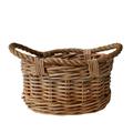 CESTO OVALE GIUNCO NATURALE MAN.CORDA  38X25H20 MADE INDONESIA