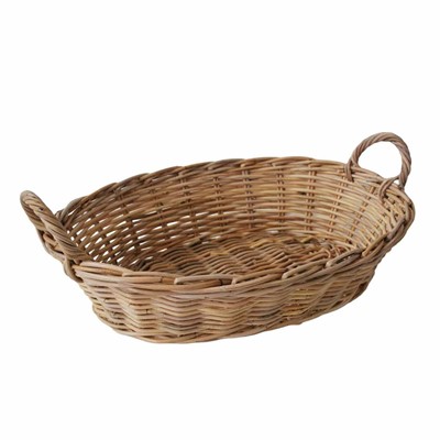 CESTO OVALE GIUNCO NATURALE 2M 70X48H18+10 MADE INDONESIA