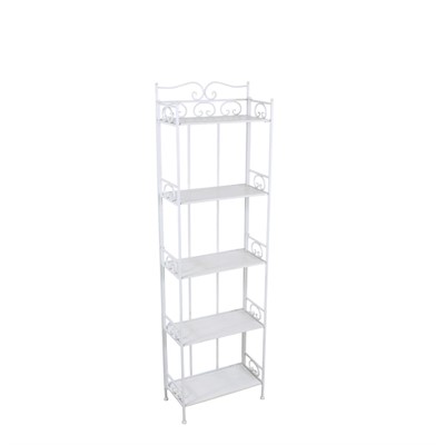 ETAGERE METALLO BIANCO ANTICATO 5P. 47X23H160 MADE IN CHINA