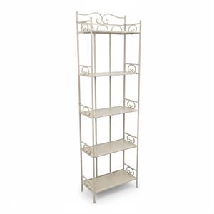 ETAGERE METALLO BIANCO ANTICATO 5P. 47X23H160 MADE IN CHINA