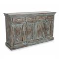 CREDENZA TEAK ANTICATA 3A 3C 160X40H90 MADE IN INDIA