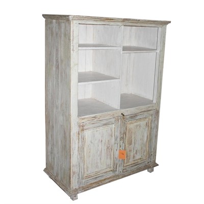 CRENDENZA TEAK SBIANCATA 2A 106X52H153 MADE IN INDIA
