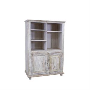 CRENDENZA TEAK SBIANCATA 2A 106X52H153 MADE IN INDIA