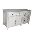 CRENDENZA TEAK SBIANCATA 2A 5C 152X59H88 MADE IN INDIA