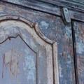 ARMADIO TEAK AZURRO ANTICATO 2A 110X45H217 MADE IN INDIA