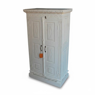 ARMADIO TEAK BIANCO 2A 80X44H150 MADE IN INDIA
