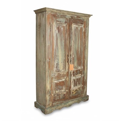 ARMADIO TEAK ANTICATO 2A 92X33H145 MADE IN INDIA