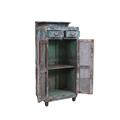 CREDENZA TEAK AZURRA ANTICATA 2A 2C 60X38H135 MADE IN INDIA