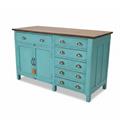 CREDENZA TEACK TURCHESE 2A 6C  153X57H87 MADE IN INDIA