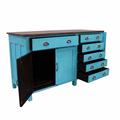 CREDENZA TEACK TURCHESE 2A 6C  153X57H87 MADE IN INDIA