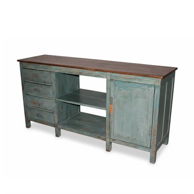 CREDENZA TEAK GRIGIA 2A 4C 183X54H91 MADE IN INDIA