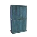 ARMADIO TEAK GRIGIO ANTICATO 2A 105X47H180 MADE IN INDIA