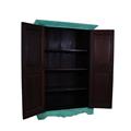 ARMADIO TEAK VERDE ANTICATO 2A 120X50H179 MADE IN INDIA